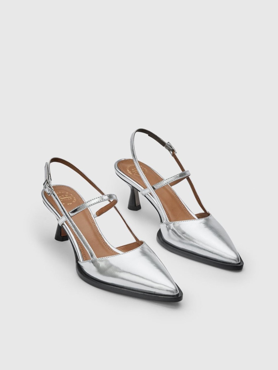 ATP Atelier Dernice Metallic Leather Slingback | Pumps & Heels