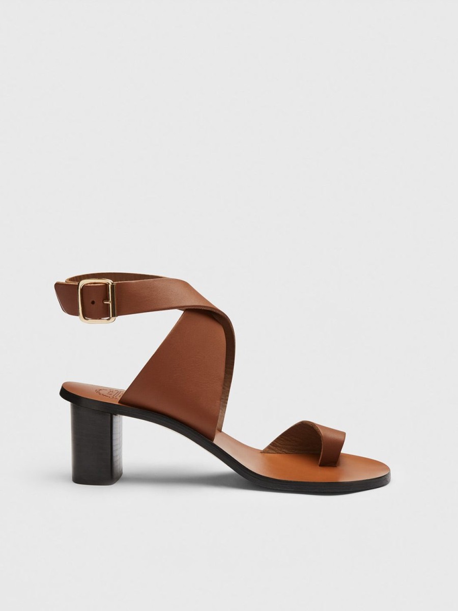 ATP Atelier Gildone Leather Ankle Strap Heels | Sandals