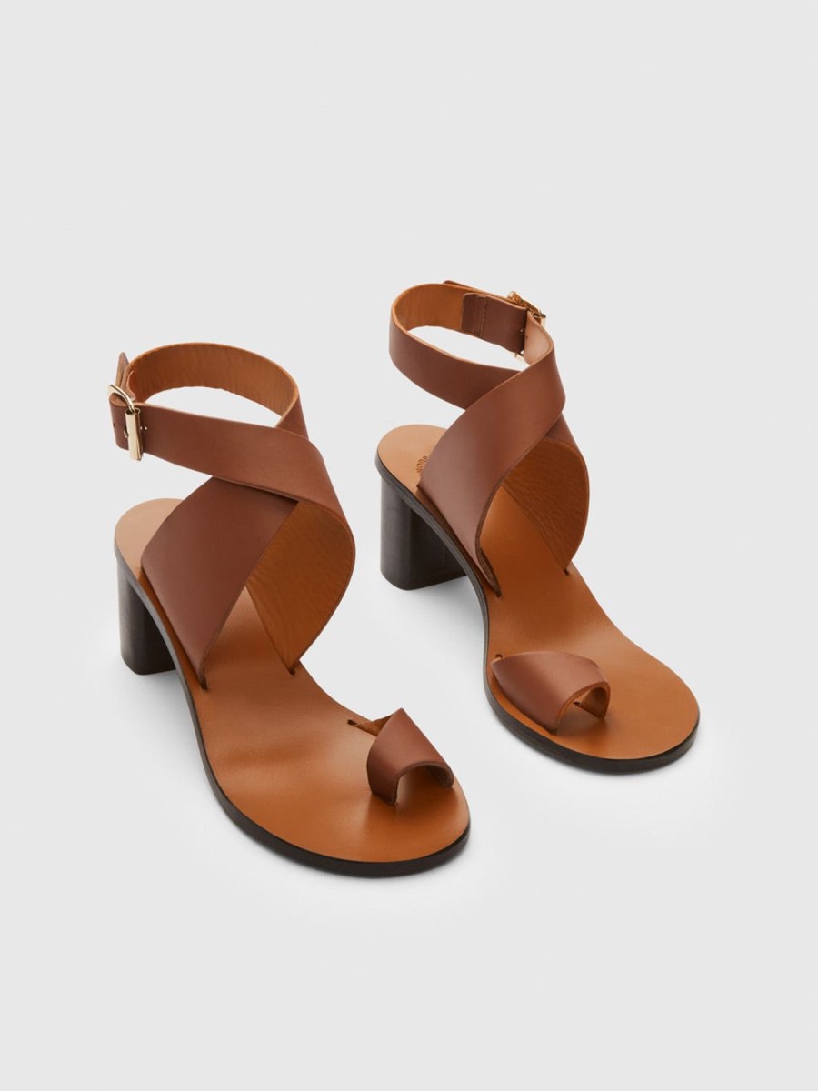 ATP Atelier Gildone Leather Ankle Strap Heels | Sandals