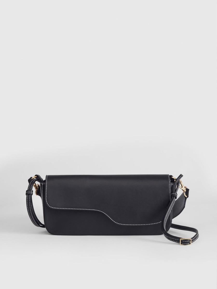 ATP Atelier Ercolano /Contrast Stitch Leather Shoulder Bag | Crossbody Bags