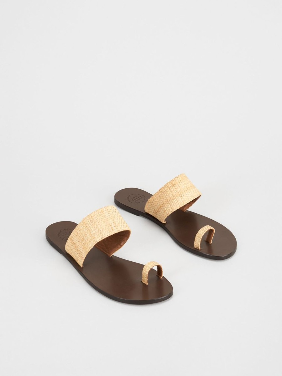 ATP Atelier Astrid Raffia Flat Sandals | Sandals