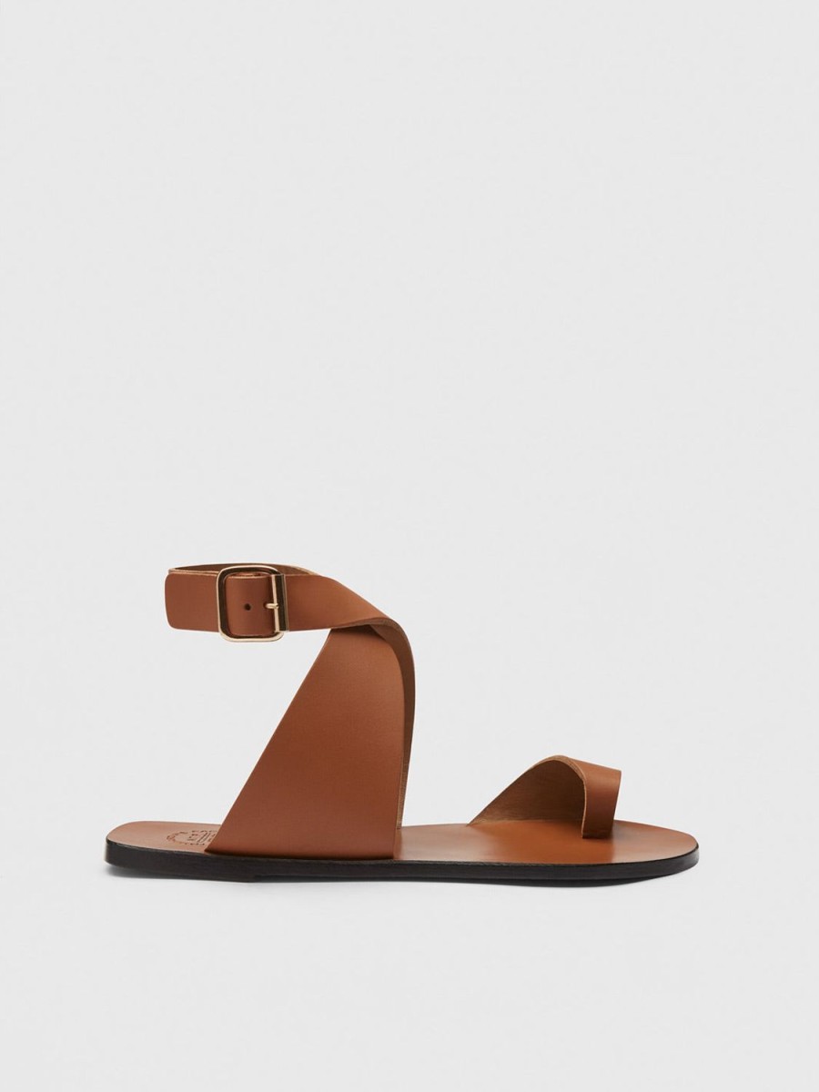 ATP Atelier Montagano Leather Flat Sandals | Sandals