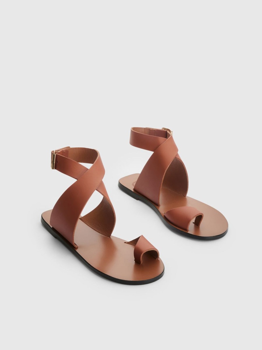 ATP Atelier Montagano Leather Flat Sandals | Sandals