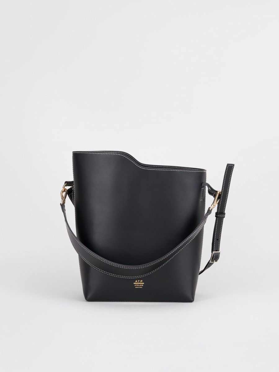 ATP Atelier Scafati /Contrast Stitch Leather Tote Bag | Tote Bags