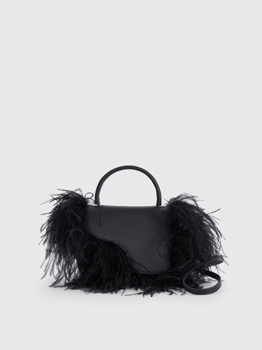 ATP Atelier Montalcino Leather/Feathers Mini Handbag | Crossbody Bags