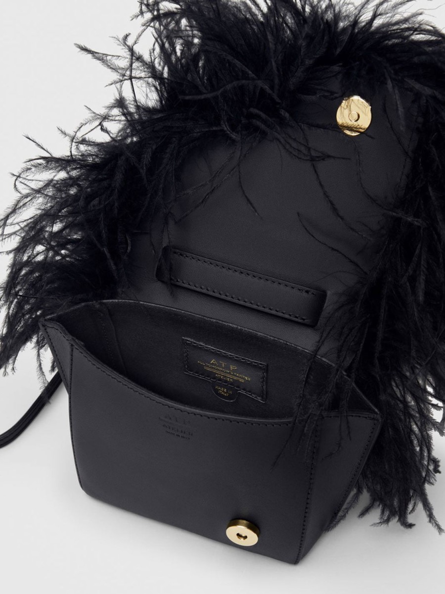 ATP Atelier Montalcino Leather/Feathers Mini Handbag | Crossbody Bags