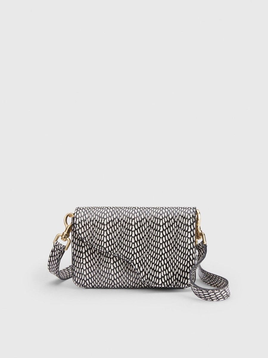 ATP Atelier Corsina Printed Graphic Snake Nappa Shoulder Bag | Shoulder Bags