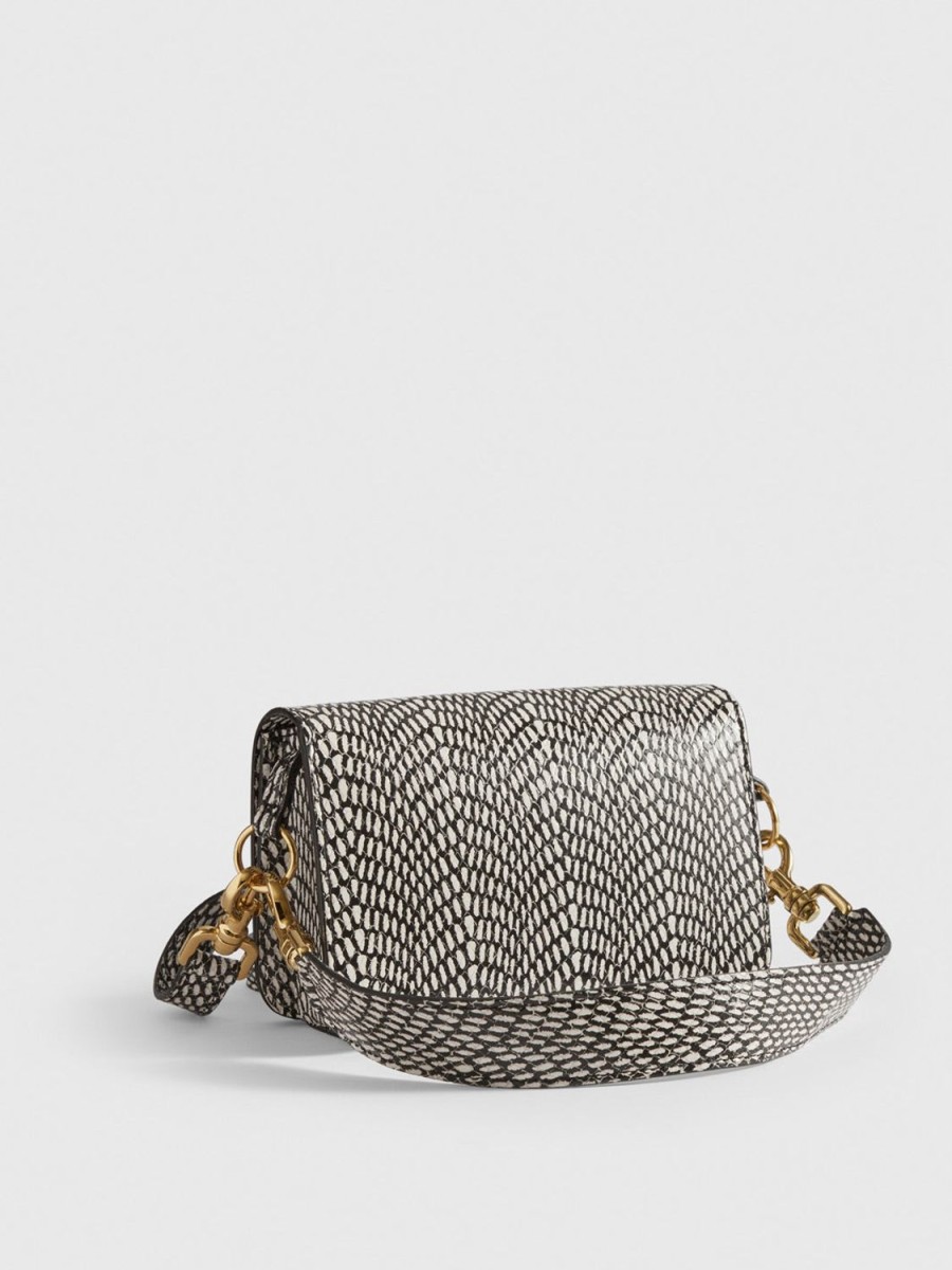 ATP Atelier Corsina Printed Graphic Snake Nappa Shoulder Bag | Shoulder Bags