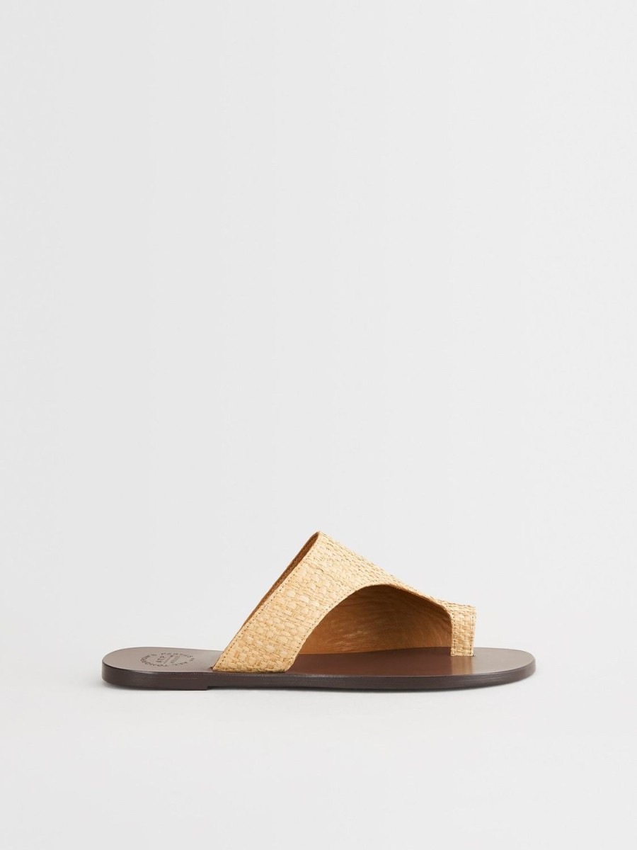 ATP Atelier Rosa Raffia Cutout Sandals | Sandals