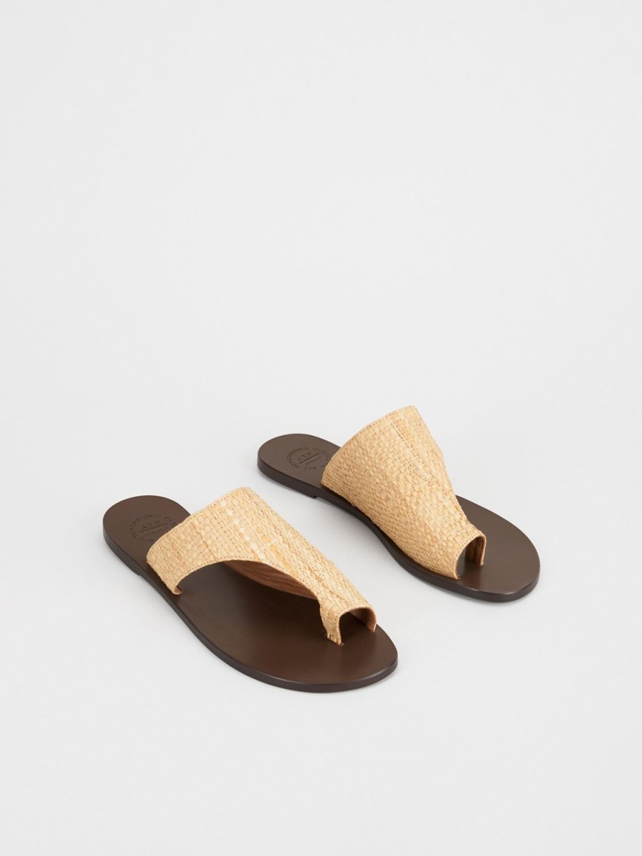 ATP Atelier Rosa Raffia Cutout Sandals | Sandals