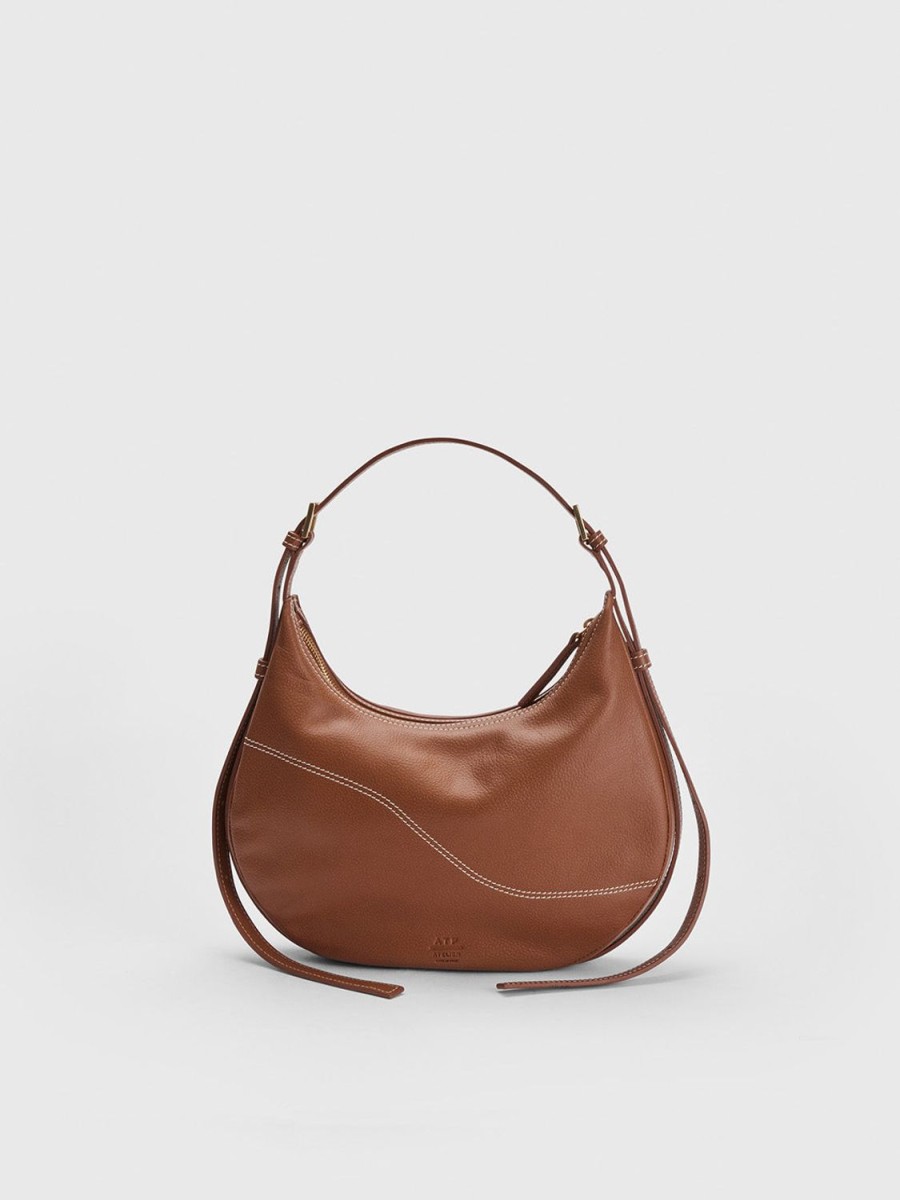 ATP Atelier Liveri Grained Leather Small Hobo Bag | Crossbody Bags